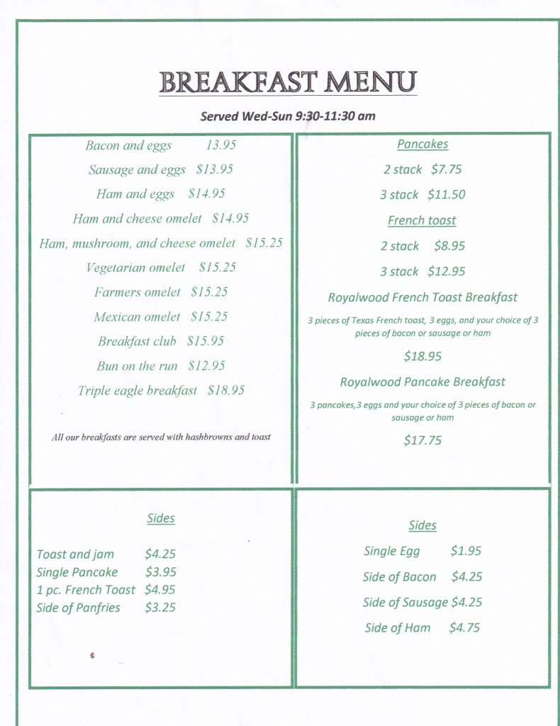 Lunch Menu